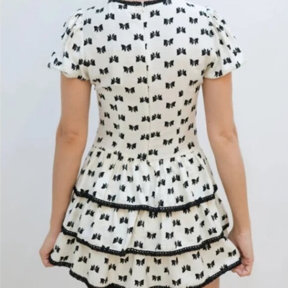 Day + Moon Katherine Tiered Mini Romper Dress Bow ୨୧ Ribbon୨୧ Print🆕📦⌚🏃🏻💨🚚 - Picture 4 of 15